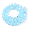 Imitation Jade Electroplate Glass Beads Strands EGLA-A039-J6mm-L03-3