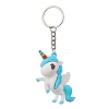 Cartoon Unicorn PVC Plastic Keychain KEYC-JKC00679-4