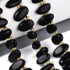 Natural Obsidian Beads Strands G-Z091-A40-1