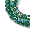 Electroplate Transparent Glass Beads Strands EGLA-A046-01B-23-2
