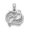 Non-Tarnish 304 Stainless Steel Pendants LS-STAS-D165-14P-10-2