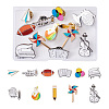 Crafans 11Pcs 11 Style Rugby & Bottle & Piano & Violin & Pencil Enamel Pins JEWB-CF0001-02-1