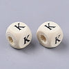 Printed Natural Wood Beads WOOD-T026-001K-2