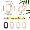 SUPERFINDINGS 16Pcs 4 Colors Alloy Spring Gate Rings FIND-PH0009-48-2