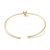Rack Plating Brass Micro Pave Clear Cubic Zirconia Letter Open Cuff Bangles BJEW-A018-01G-V-3