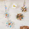 Glass Beaded Flower Hanging Suncatchers AJEW-WH20020-064B-4