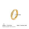 Irregular 304 Stainless Steel Finger Rings for Women SA8524-18-1