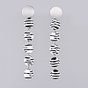 Zebra Striped Style Acrylic Dangle Earrings EJEW-JE03612-1
