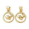 Brass Micro Pave Cubic Zirconia Pendants KK-A271-07D-G-1
