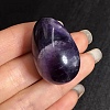 Natural Amethyst Egg Shaped Palm Stone PW23051696725-1