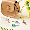 Angel Glass & Alloy Pendant Decoration HJEW-TAC0055-7