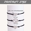 3Pcs 3 Style 430 Stainless Steel Heart Link Bracelets Set JB721A-3