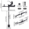 Fisherman Iron Wind Direction Indicator AJEW-WH0034-64-2