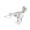 Anti-Tarnish Rhodium Plated 925 Sterling Silver Micro Pave Cubic Zirconia Pendant Bails X-STER-P034-56P-4