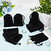 Beebeecraft 25Pcs Rectangle Velvet Drawstring Pouches TP-BBC0001-04B-03-4