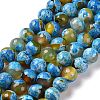 Natural Fire Crackle Agate Bead Strands G-K166-06F-10mm-08-2