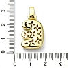 Brass Micro Pave Clear Cubic Zirconia Pendants KK-M279-01G-E-3