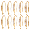 20Pcs Brass Micro Pave Clear Cubic Zirconia Earring Hooks KK-BBC0023-51-1