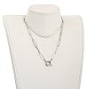 304 Stainless Steel Paperclip Chain Necklaces NJEW-JN03066-02-4