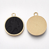 Smooth Surface Spray Painted Alloy Pendants PALLOY-T067-21A-2