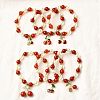 Brass Plastic Beads Bracelets BJEW-D314-02-1
