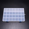 Rectangle PP Plastic Bead Storage Container CON-WH0080-80-1