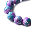 Dyed Natural Magnesite Beads Strands G-L617-D01-8mm-04-4