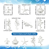 60Pcs 5 Styles Alloy Pendant Sets FIND-SC0016-90-2