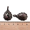 Natural Rhodonite Teardrop Pendants G-K363-01R-08-3