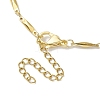 304 Stainless Steel Rectangle link Chain Necklaces NJEW-JN04746-02-5