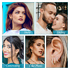  8Pcs 4 Size Brass Rectangle Hoop Earrings for Women EJEW-TA0001-12-6