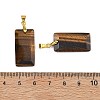 Natural Tiger Eye Faceted Pendants G-L623-03G-03-3