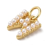 Rack Plating Brass with ABS Plastic Imitation Pearl Charms KK-B092-30W-G-2