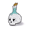 Skull with Candle Enamel Pin FIND-K005-10EB-1