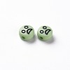 Opaque Pale Green Acrylic Beads X-MACR-N008-42-C09-3