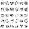 30Pcs 5 Styles 925 Sterling Silver Tibetan Style Beads Caps STER-PH0001-75-1