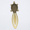 Tibetan Style Tortoise Bookmark Cabochon Settings TIBE-S156-AB-NR-1
