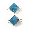 Natural Druzy Quartz Links connectors G-P396-09G-10-2