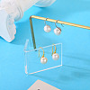 2 Pairs 2 Colors Brass Natural Pearl Dangle Earrings PEAR-TA0001-52-7
