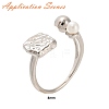 Brass Open Cuff Cup Peg Ring Settings LS-KK-E055-02P-01-4