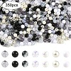 250Pcs 5 Styles Opaque Acrylic Beads MACR-YW0004-83C-1