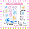PVC Self Adhesive Flower Car Sticker DIY-WH0453-57B-2
