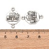 Tibetan Style Alloy Octagon with Church Connector Charms FIND-Z099-16AS-03-3