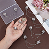 6Pcs Alloy Hanging Chain Brooch for Men JEWB-UN0001-09P-4