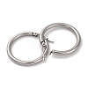 Non-Tarnish Ring 304 Stainless Steel Hoop Earrings for Women Men EJEW-B049-01C-P-2
