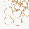 Brass Earring Hooks KK-T035-102G-1