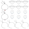Unicraftale DIY Blank Heart Link Bracelet Making Kit DIY-UN0005-29-1