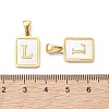 Ion Plating(IP) 304 Stainless Steel Pave Shell Pendants STAS-G327-01G-L-3