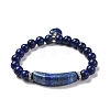Natural Lapis Lazuli Beads Charm Bracelets BJEW-K164-B05-1