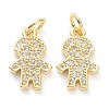 Brass Micro Pave Clear Cubic Zirconia Pendants LS-ZIRC-J041-15-1